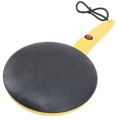 Crepiera Elettrica, Crepiera Portatile 8 Pollici con Piastra Antiaderente, Controllo Automatico della Temperatura, Vassoio per Accessori, Omelette Facili e Veloci, (Spina
