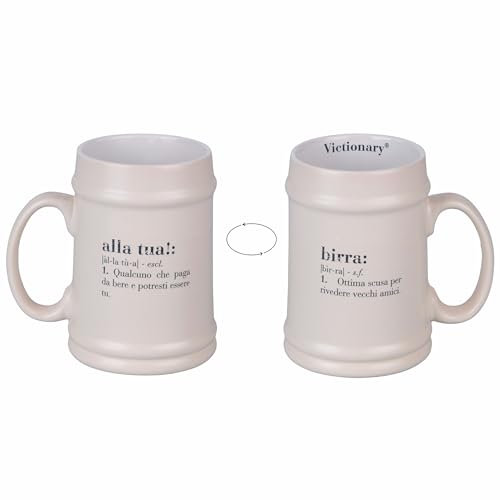 Villa d'Este Home Tivoli Victionary - Jarra de cerveza gris claro de 500 ml