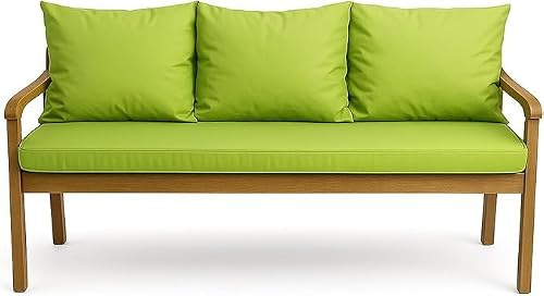Setgarden® Cojín para Banco de Jardín con Respaldo - SET - Cojín Doble Cara para Balancín y Banco - Disponible en Varios Colores y Tamaños (Lima, 170x60x50 cm)