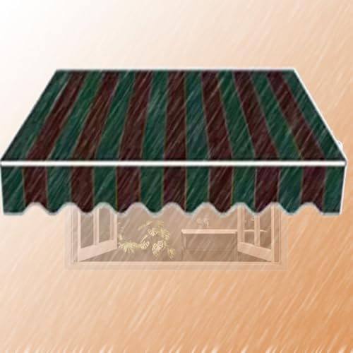 Toldo retráctil de repuesto para toldo, protección UV, para ventana, caravana, restaurante, puerta, color verde burdeos, 4 x 1,5 m, tela de parasol