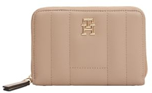 Tommy Hilfiger Damen Medium Zip Wallet mit Münzfach und Kartenfächern, Küsten-Taupe, Einheitsgröße