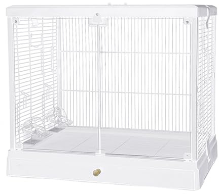 Vogelvoliere Innen, Voliere, Doppeltüren, mit Dachfenster, Bequem for Die Interaktion, for Unzertrennliche, Kanarienvögel, Sittiche(White)