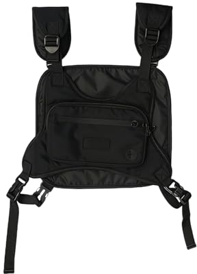 Snorvixre 1. Poche poitrine légère et imperméable pour hommes et femmes Sac gilet de course avec support pour téléphone portable pour la randonnée Cyclisme Entraînement Sac de poitrine pour hommes et