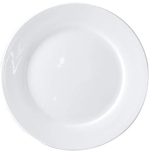 PUREZON Ceramic Plates, Set of 3, White, 7 Inch, Round