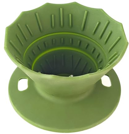 NiuLumea Gotero de café plegable para 1-2 tazas, cafetera portátil de silicona con diseño de filtro en espiral, reutilizable y compacta para viajes/camping