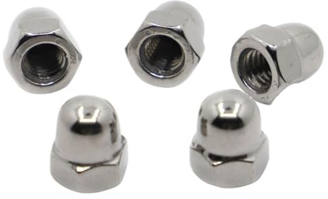 Écrous à chapeau bombé en acier inoxydable, Écrou à capuchon conique en acier inoxydable 304, plusieurs tailles, argent(M10 2pcs)