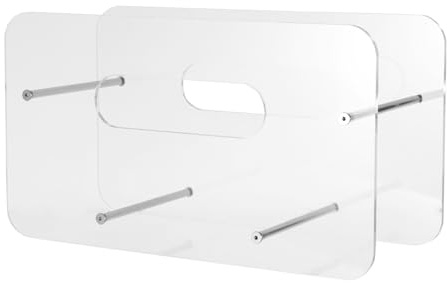 LOLIPPYY Portapiatti di Carta in Acrilico Trasparente 7-12 Pollici per Piatti Rotondi e Quadrati, Organizzatore Salvaspazio per Armadietti Cucina, Dispenser per Piatti da Banco Adatto