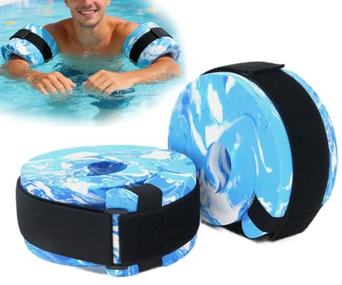 Schwimmflügel aus Hochdichtem Eva Schaumstoff Schwimmärmel für Kinder und Erwachsene, Schwimmende Schwimmflügel Elastische Weiche Verstellbare Schwimmhilfe für Arme und Knöchel