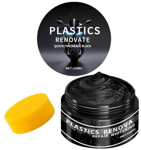 Pasta Restauratrice Per Plastiche, 100ml Pasta Riparazione Graffis Auto | Ravvivante Plastiche Esterne Autos Per Paraurti Sedili E Interni Effetto Lucido E Protettivo Facile Applicazione