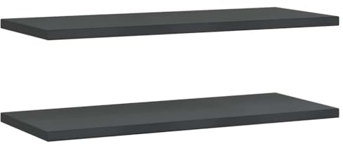 Todiikf Wandregal 2er Set 100x40 cm Schwarz Edelstahl Schweberegal Wandboard Metallregal für Wohnzimmer Schlafzimmer Büro Modernes Design Belastbar bis 50 kg Wandablage