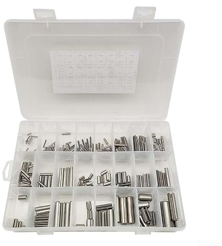 Lot de 280 goupilles de serrage en acier inoxydable 304 M1,5-M8 avec boîte de rangement, goupilles élastiques résistantes à la corrosion pour assemblage de machines et de meubles