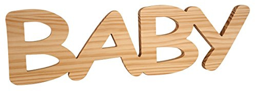 Palabra Baby para Decorar de Madera de Pino. Ideal para Decorar la habitación de los más pequeños