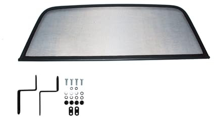 GermanTuningParts Déflecteur de Vent pour Triumph TR4,TR5,TR6 (1964-1976) - Pliable - Noir | Filet Anti-Remous Coupe | Déflecteur d'air