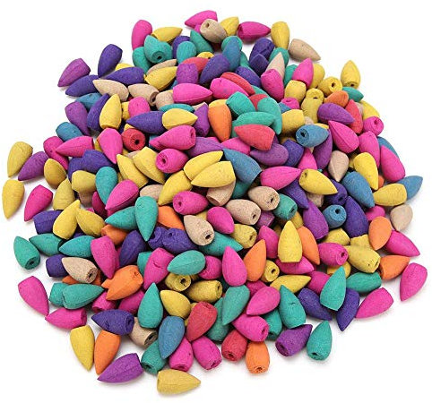 Nikou 300 Stück Rückfluss Räucherkegel Set, Gemischte Düfte Räucherkerze Backflow Räucherstäbchen Natürliche Reflux Aromatische Zapfen für Yoga, Meditation und Entspannung