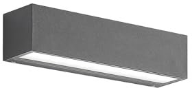 LED Outdoor Wall Light 'Lengo' (Modern) in Black Made of Aluminium (1 Light Source,) from Lucande | Wall lamp for Exterior/Interior Walls, House, Terrace und Balcony