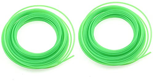 MiSevteen 2 pcs Grass Strimmer Line Diameter 2mm Length 10m Heavy Duty Brush Cutter Round Core Wire replacement grass strimmer line for garden trimmers for Garden Grass Strimmer Electric Trimmers