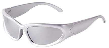 ADEWU Sportbrille Sonnenbrille Y2K Brille Unisex Schnelle Brille Punk Fahrerbrille Sunglasses UV400-Schutz Herren Damen