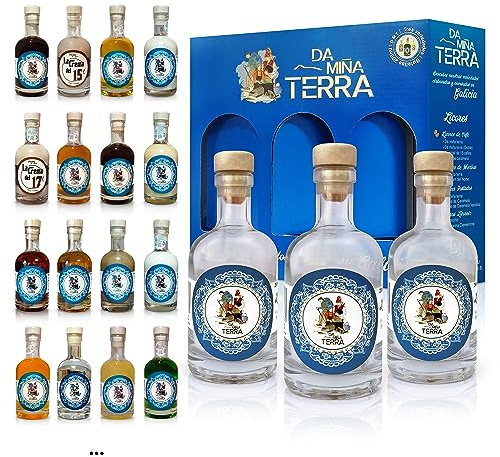 Da miña Terra - Pack/Caja regalo Licores gallegos - 3 Sabores a elegir - 3 x 200 ml - Elige entre 25 licores y cremas diferentes