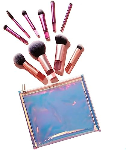 Mini Makeup Brush Set with Soft Fiber Bristles, Portable Travel Kit for Convenient Makeup Tools