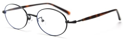 LIGOES Kleine ovale Gläser Rahmen Metall Brillen für Büro Dame Retro Leopard Literary Style Eyewears