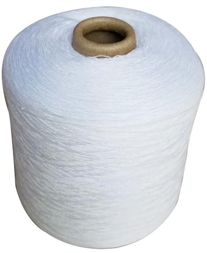 Hilo de lino, peso aproximado de 950g/cono, cordel fino blanco para coser, tejer, bordado, ganchillo, bricolaje