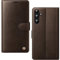 AIMOYU for Samsung Galaxy A54 5G Case, Flip Wallet Leather Phone Case with [4 Card Slots] [Kickstand] [RFID Blocking] Magnetic Protective Shockproof Cover for Samsung A54 Phone Case - Brown
