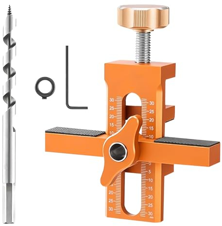 Door Hinge Jig, Door Handle Jig, Cabinet Door Mounting Jig, Door Jig, Cabinet Hinge Jig, Easily Adjustable Aluminium Alloy Cabinet Door Installing Tool, for Door Cabinets Hinges Mounting