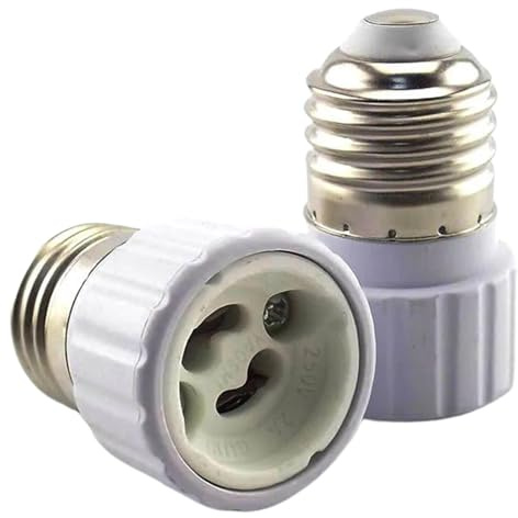 Adaptateur 2 pièces E27 vers GU10, convertisseur de douille d'adaptateur d'ampoule en métal et en plastique, convertisseur de douille remplacement convivial pour luminaire, 'ampoule