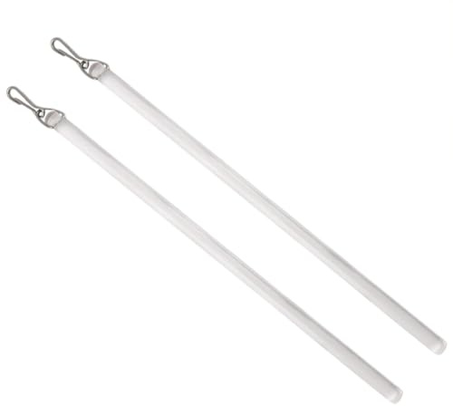 Elnwnnkc Paquete De 2 Varillas Operación para Cortinas Varilla Tirar Cortina Invisible Transparente 17 Pulgadas Varilla Abrir Y Cerrar Cortinas Ventana con Gancho Barra Tirar