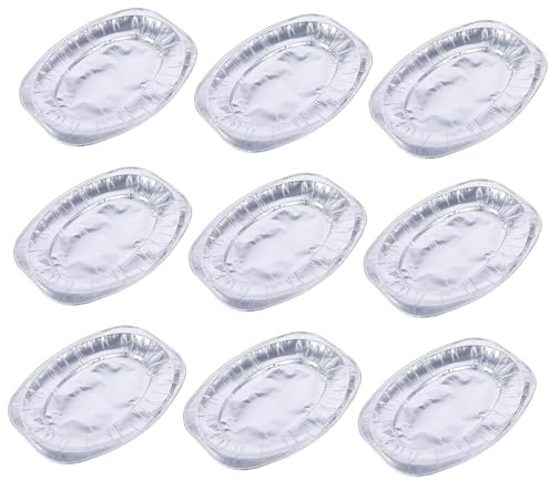Alipis 10 Piezas Bandejas de Aluminio Desechables Bandejas para Barbacoa y Hornear de Aluminio para Uso Cocina y Parrillas