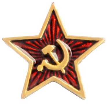 AKOOSY 4 piezas Broche de Aleación Comunista de Pin de Martillo y Hoz para Ropa y Accesorios Diseño y Duradero para
