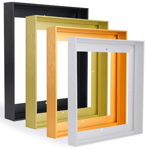 YIVIVEN 30x40 Canvas Frame, DIY Metal Floater Frame for 1.25 Deep Canvas Painting, Floating Frames for Prints Artwork (30x40, Light Gold)