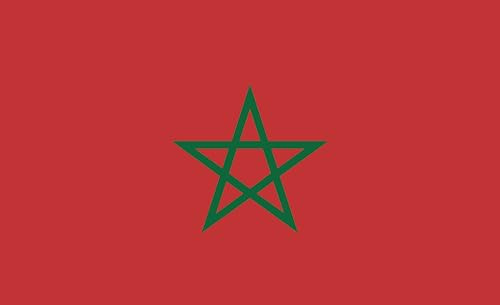 Bandera de Marruecos – Bandera nacional en rojo y verde ultra pañuelo / 60 x 40 cm