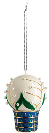 Alessi MJ16 3 Mughetti e smeraldi Dekokugel - Porzellan. Handdekoriert.