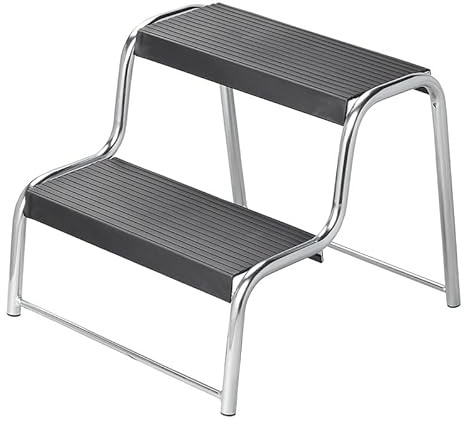Pat Doppel Trittstufe XL Grau 38cm hoch geprüft bis max 150kg