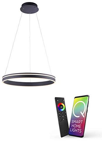 Paul Neuhaus Q-VITO LED Pendelleuchte 59cm anthra smarthome Fernbedienung | Smarthome, Fernbedienung