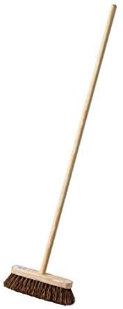 Srendi® 10 inch Stiff/Hard Basse Broom with 120CM Wooden Handle