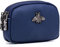 Porte-Monnaie en Cuir véritable pour Femme - Double Zipper Bee Change Pouch Wallet Card Holder Porte-Monnaie Mini Simple Cute Coin Pocket utile pour Les Femmes (Bleu)