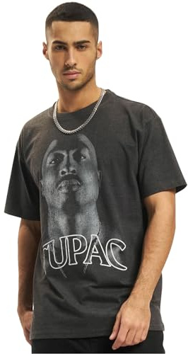 Mister Tee Unisex Tupac Up Oversize Tee M Charcoal