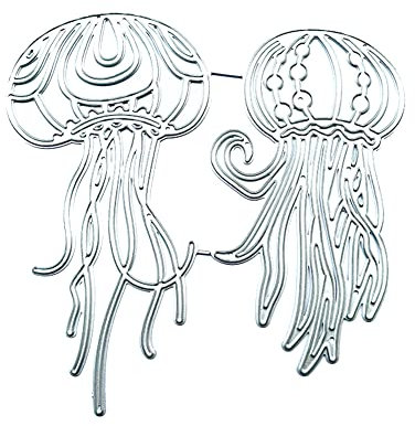 ISAKEN Stanzschablonen Fisch Metall Prägeschablonen Zweig Stanzschablonen Stanzformen Rahmen DIY Scrapbooking Metall Stanzformen für DIY Grußkarte Postkarte Album Kartenherstellung