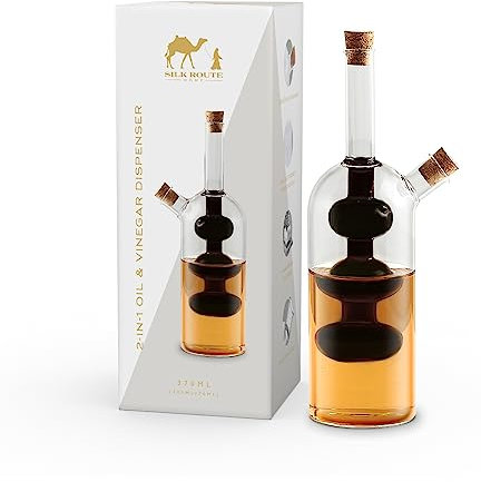 Silk Route Home 2-in-1 Oil & Vinegar Dispenser Pourer Set