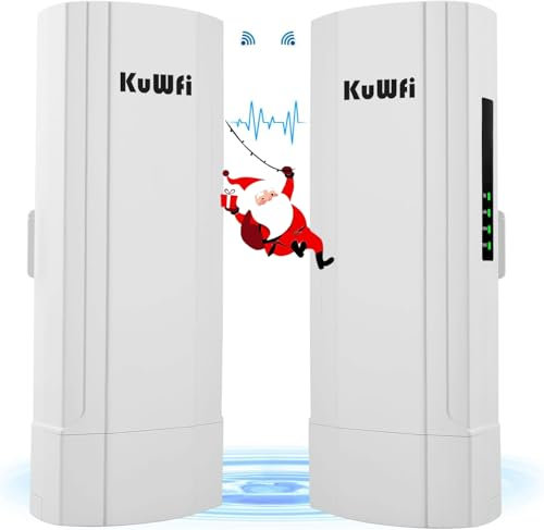 Gigabit Outdoor WLAN Bridge, 5.8G Point to Point Outdoor Wireless Bridge, 6KM Long Range Point to Point Outdoor WiFi Bridge für Netzwerk, Starlink, CCTV, Kamera, mit 16DBi Antenna, 24V PoE