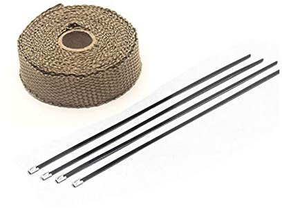 YANHAO Motorrad Hitze Schild Hülle Thermalband-Auspuff-Rohrkopf-wärmebeständige Wrap-Band-Auto-Motorradteile Racing Auspuffband (Color : TAI 10M)