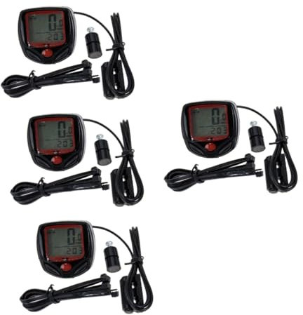 Kisangel 4sätze Multifunktionaler Fahrradtacho Digitaler Geschwindigkeitsmesser Mit Wasserdichtem Design LCD-hintergrundbeleuchtung Und Einfacher Installation Für Mountainbikes Und