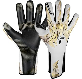 Reusch Pure Contact Gold X GluePrint Strapless Torwarthandschuhe Herren und Frauen Fußballhandschuhe für Erwachsene Profi-Belag für alle Wetterbedingungen und Spielfeldoberflächen