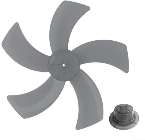 FACAIIO Ersatzteil für 45,7 cm (18 Zoll) Standventilator, langlebige Kunststoffklinge, Mutterabdeckung, leicht zu zerlegen (transparentes Schwarz)