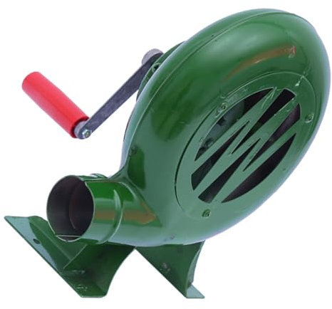 CAXUSD Secador De Pelo Manivela Soplador De Fuego Ventilador para Barbacoa De Camping Herramienta De Soplado para Camping Exterior Fácil De Usar