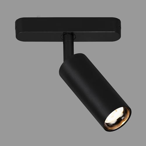 BRILONER - Sistema a binario Luxtrail LED, Bianco caldo, Orientabile, Spot LED, Spot da soffitto, Faretto, Lampada da soffitto, Plafoniera, Luce da soffitto, 130x40x155 mm (LxPxH), Nero