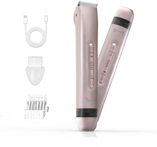 Vexloria Rechargable Bikini Trimmer Women Electric Razor for Women Body Hair Shaver, Painless Pubic Hair Remover for Arms, Legs, Underarms, Lady Shaver for Womens, Wet/Dry Use-Pink