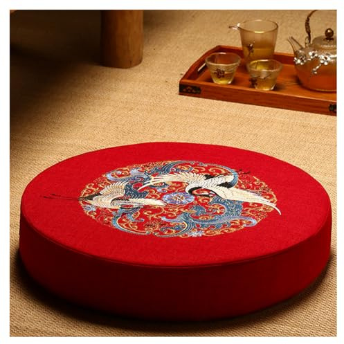 Cojín de tatami redondo de estilo japonés for silla de meditación, almohada de suelo con funda de lino y algodón, tapetes de cojín de meditación for tatami, cojín de meditación zen for yoga, cojín for